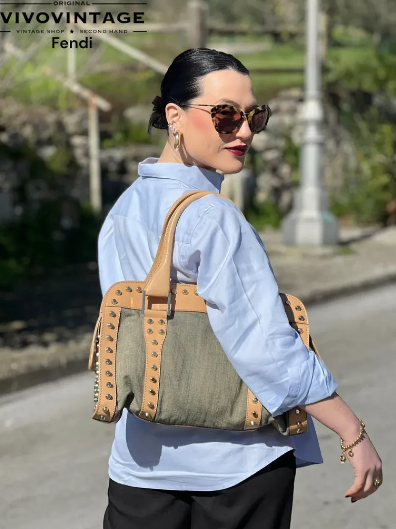 Borse A Spalla>Fendi Borsa con borchie