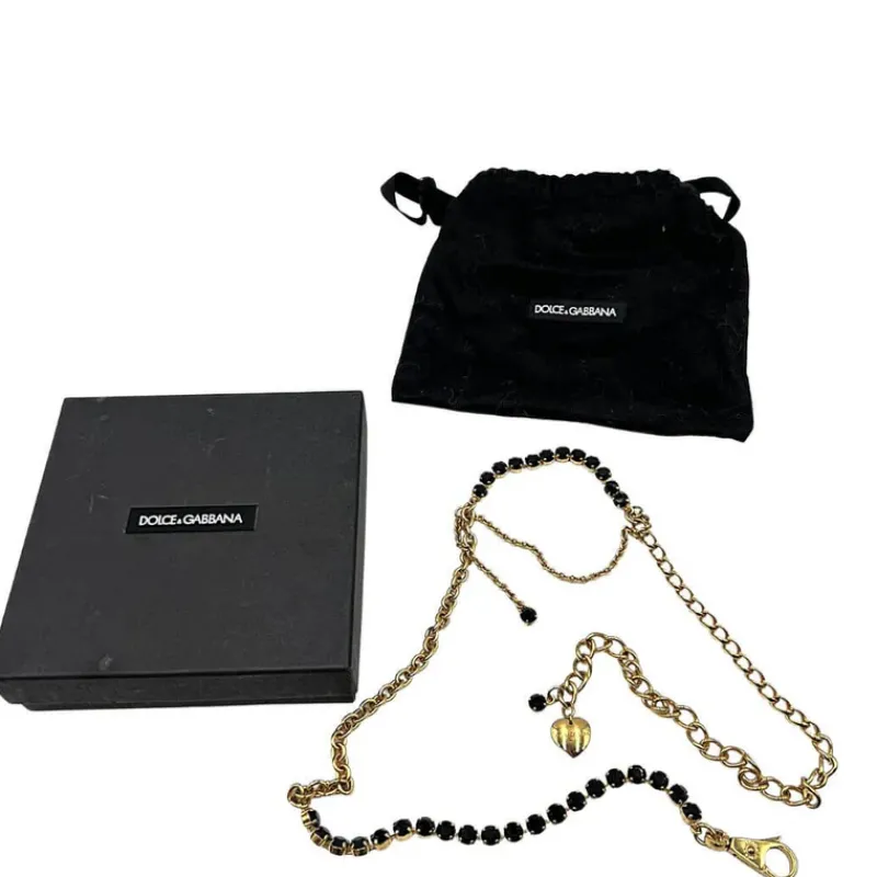 Gioielli|Cinture>Dolce u0026 Gabbana Cinta D&G con strass di cristallo