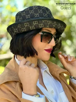Cappelli>Gucci Cloche in tessuto tg M