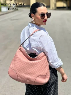 Borse A Spalla>Gucci Hobo ssima in pelle