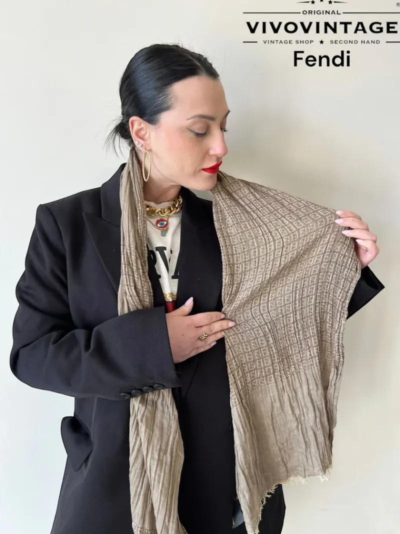 Foulard, Sciarpe E Bandeau>Fendi Pashmina cotone
