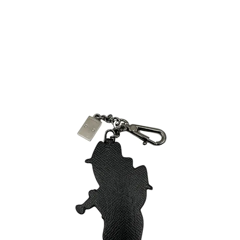 Portachiavi E Charm Per Borse>Dolce u0026 Gabbana Portachiavi Black Leather Family Dolce&Gabbana