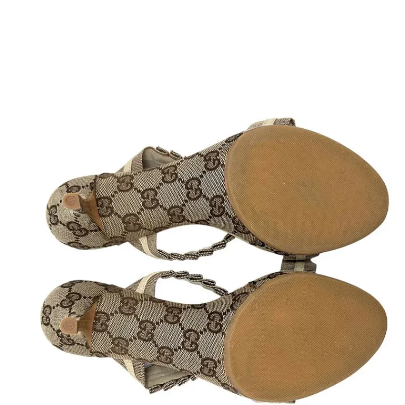 Scarpe>Gucci Sandalo GG Supreme 37