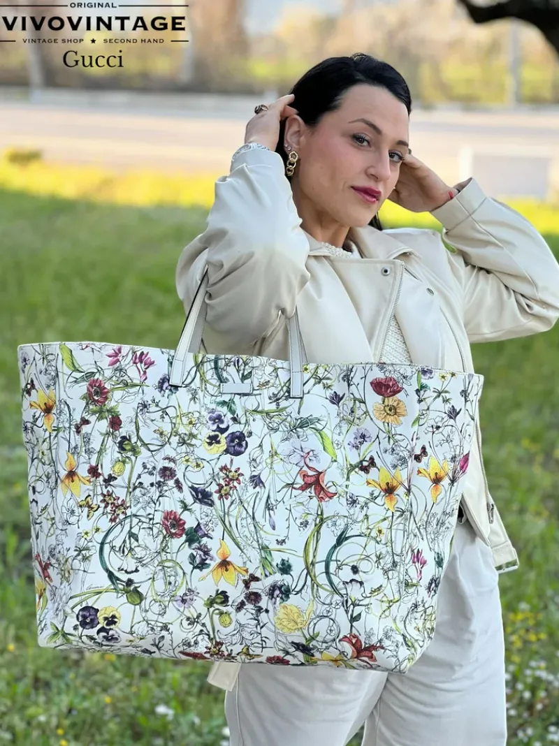 Borse A Spalla>Gucci Shopper Flora
