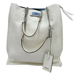 Borse A Spalla>Prada Shopper bianca