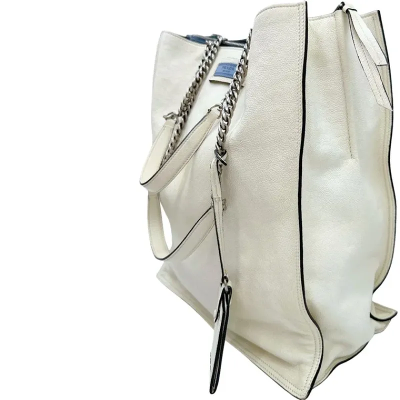 Borse A Spalla>Prada Shopper bianca