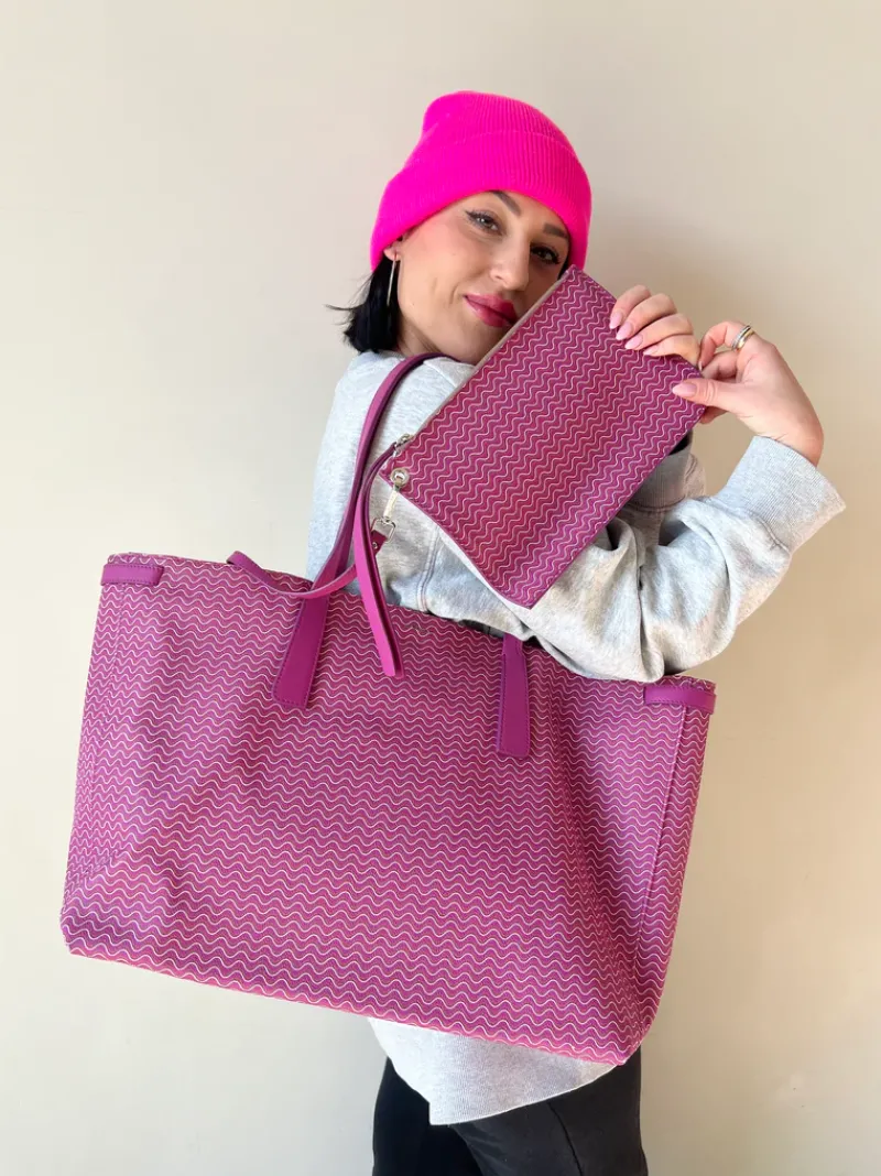 Borse A Spalla>Zanellato Shopper orchidea