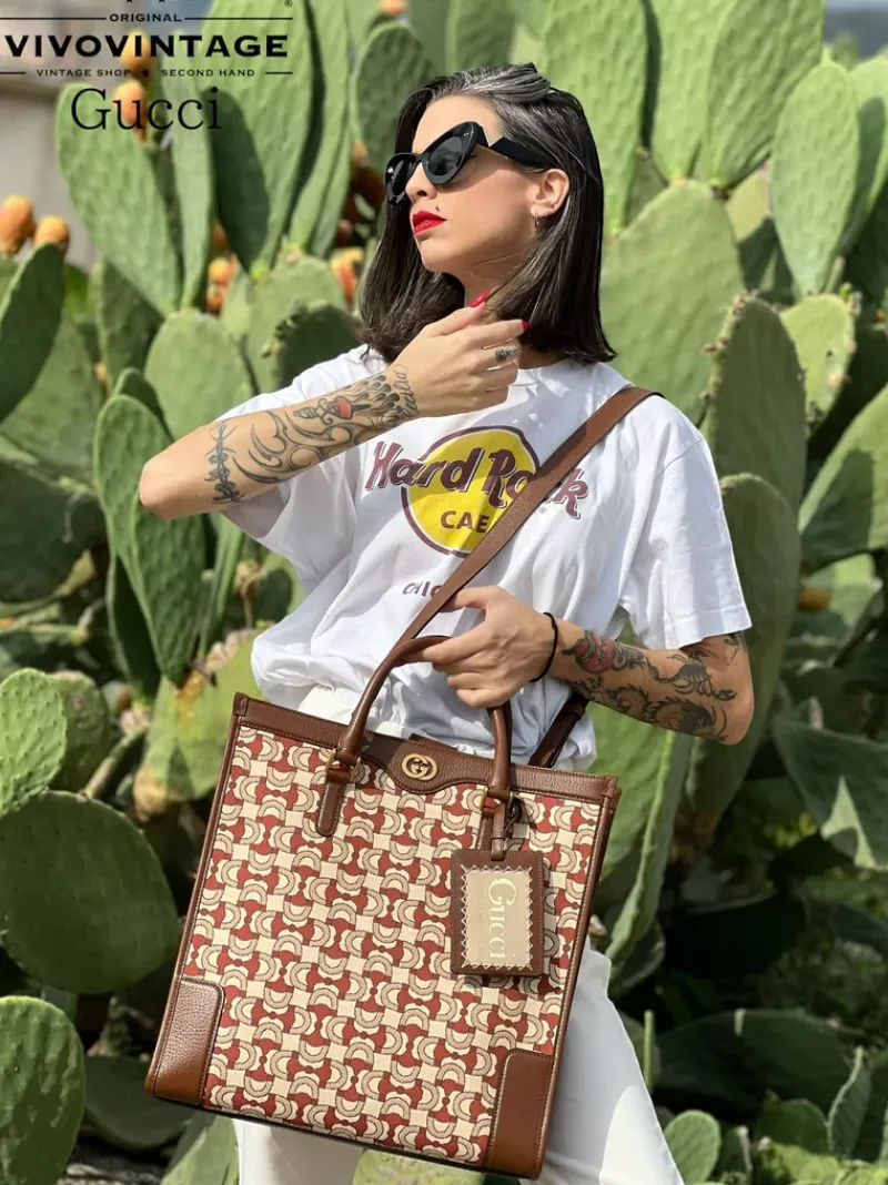 Borse A Tracolla|Borse A Mano>Gucci Shopping Jacquard Morsetto