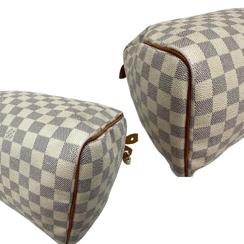 Bauletti|Borse A Mano>Louis Vuitton Speedy 35 Damier Azur personalizzato LV