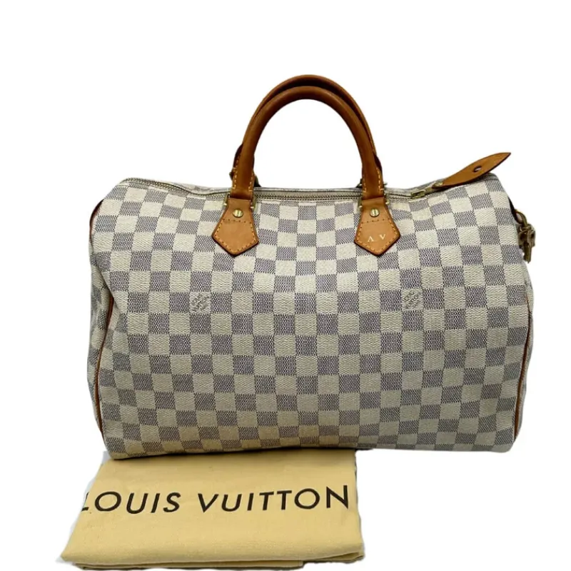 Bauletti|Borse A Mano>Louis Vuitton Speedy 35 Damier Azur personalizzato LV