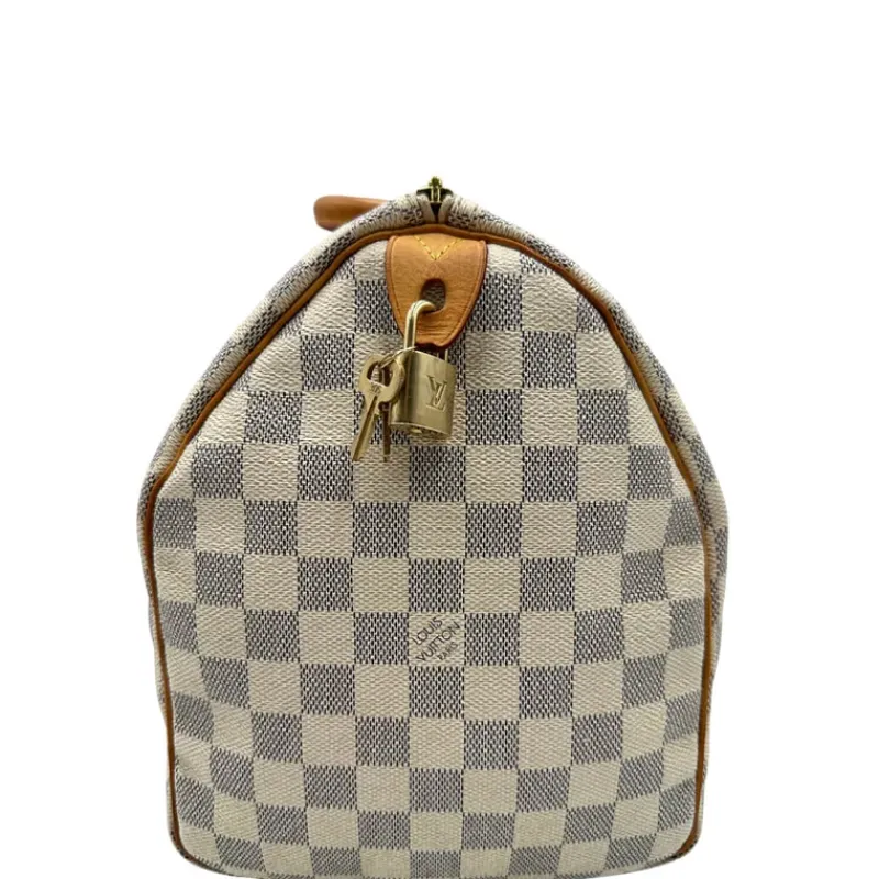 Bauletti|Borse A Mano>Louis Vuitton Speedy 35 Damier Azur personalizzato LV