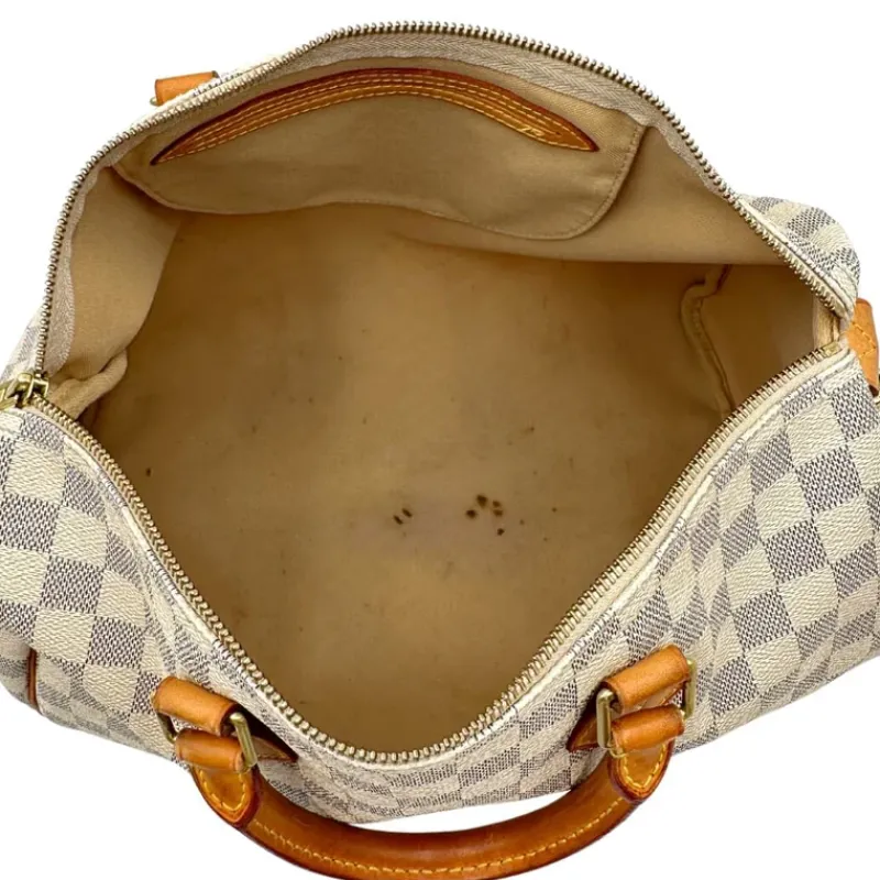 Bauletti|Borse A Mano>Louis Vuitton Speedy 35 Damier Azur personalizzato LV