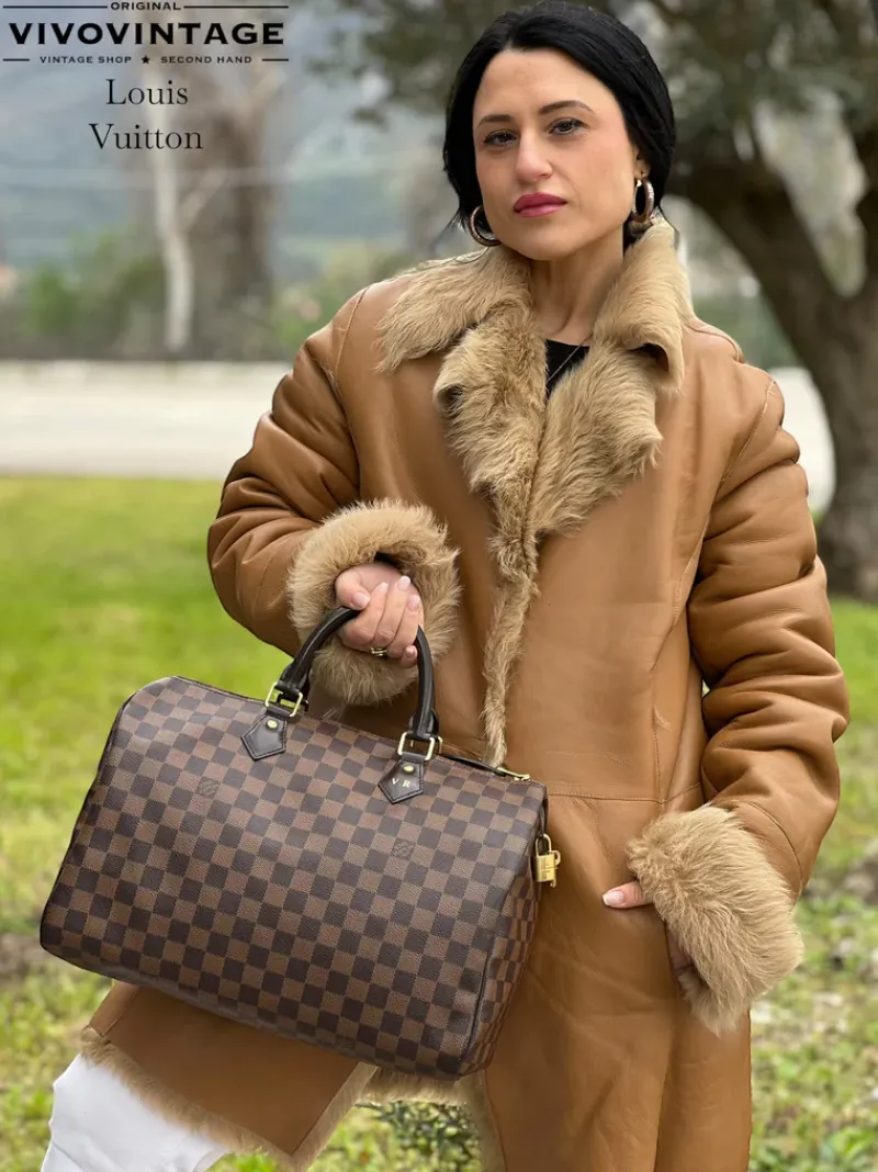 Bauletti|Borse A Mano>Louis Vuitton Speedy 35 Damier Ebène LV personalizzato