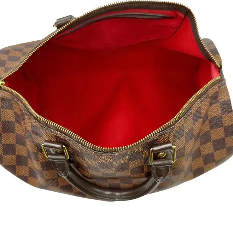 Bauletti|Borse A Mano>Louis Vuitton Speedy 35 Damier Ebène LV personalizzato
