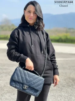 Borse A Tracolla|Borse A Spalla>Chanel Stitched Chevron Calfskin Chain Flap