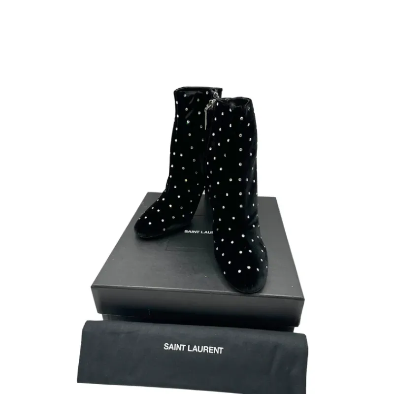Scarpe>Yves Saint Laurent Stivaletti Lou Lou Crystal-Dot YSL n 39