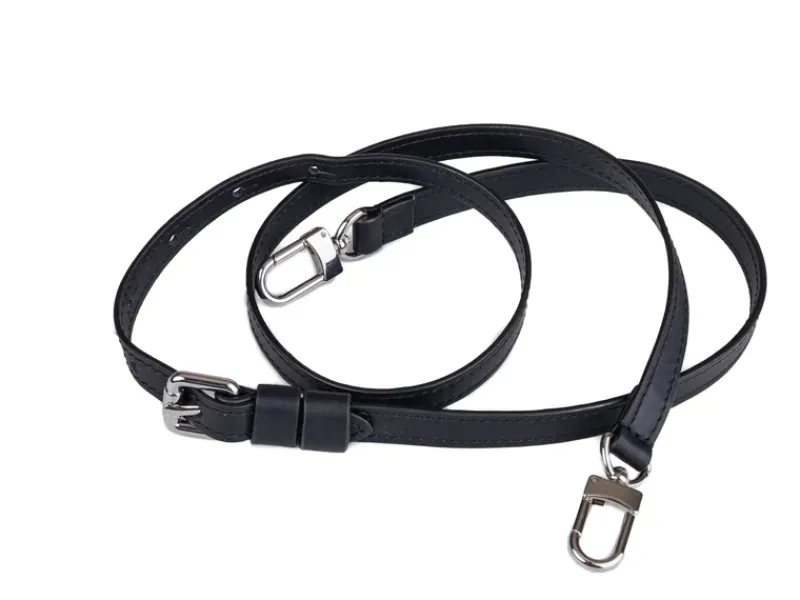 Tracolla Per Borsa|Borse A Tracolla>Made in Italy Tracolla amovibile in pelle nera con hardware argentato