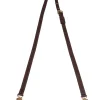 Tracolla Per Borsa|Borse A Tracolla>Made in Italy Tracolla amovibile in pelle testa di moro con hardware oro