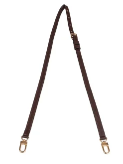 Tracolla Per Borsa|Borse A Tracolla>Made in Italy Tracolla amovibile in pelle testa di moro con hardware oro