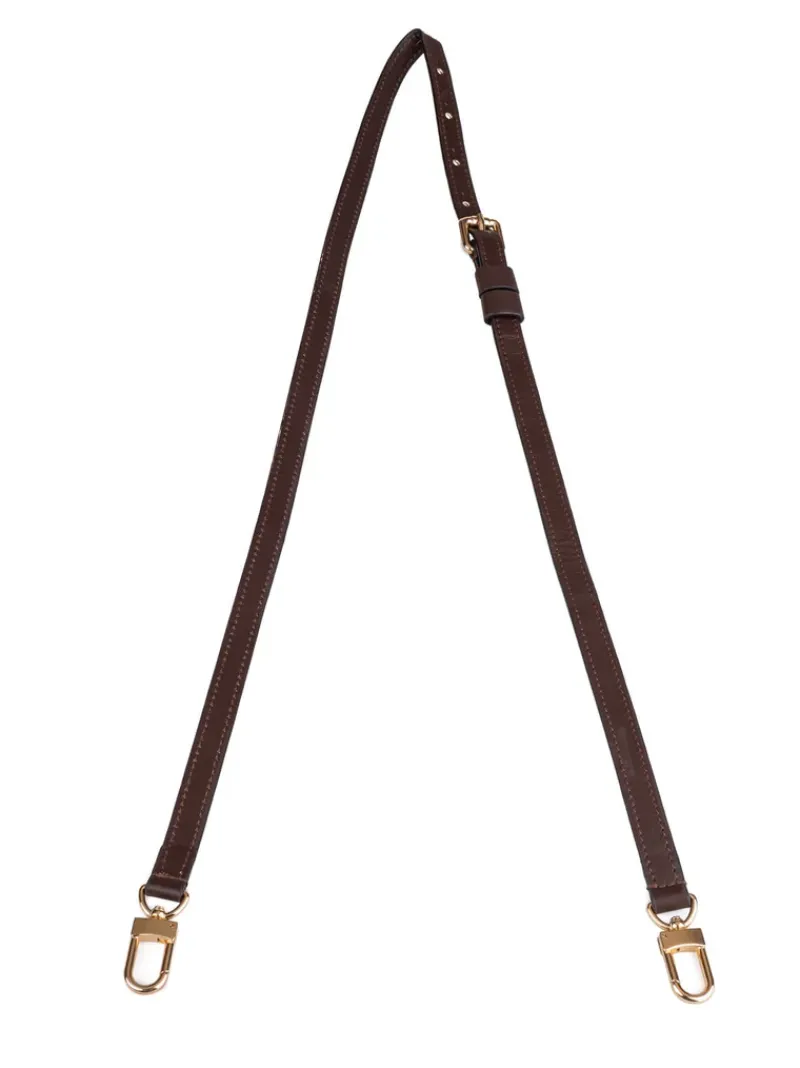 Tracolla Per Borsa|Borse A Tracolla>Made in Italy Tracolla amovibile in pelle testa di moro con hardware oro