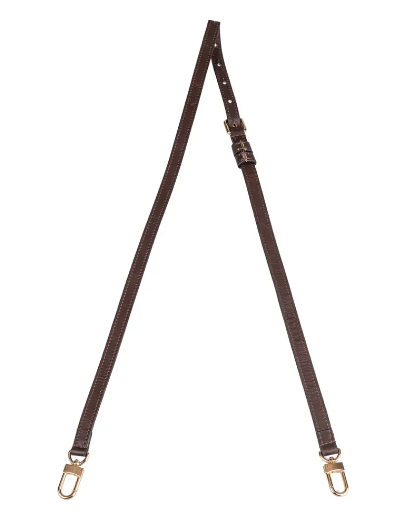 Tracolla Per Borsa|Borse A Tracolla>Made in Italy Tracolla amovibile in pelle testa di moro con hardware oro