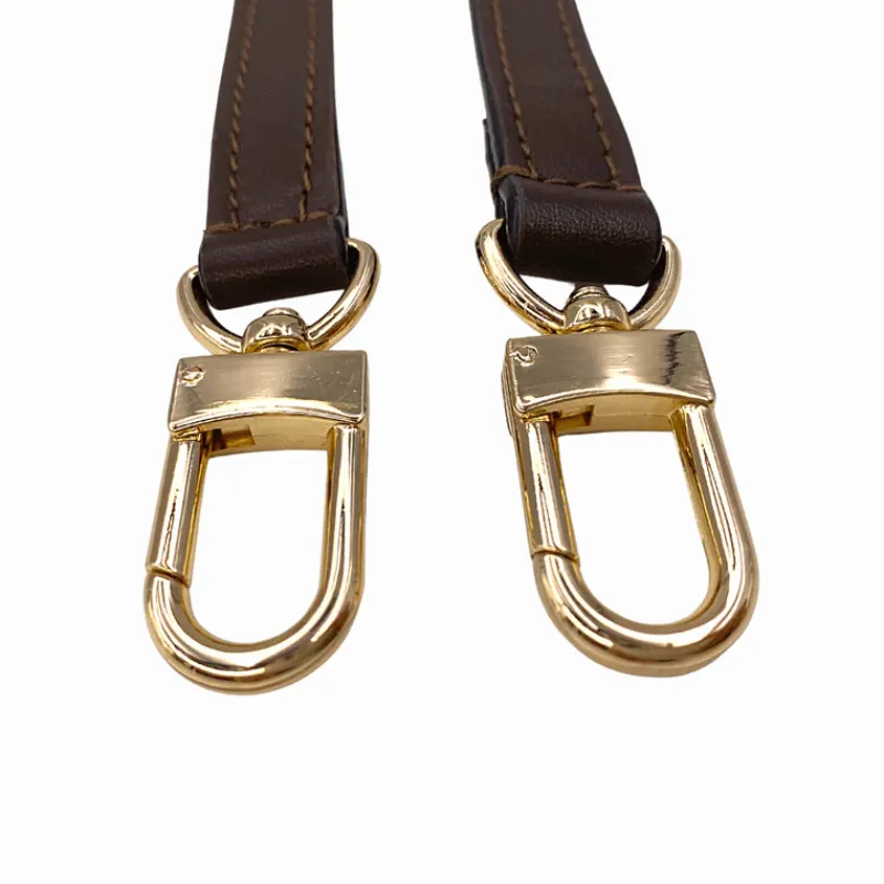 Tracolla Per Borsa|Borse A Tracolla>Made in Italy Tracolla amovibile in pelle testa di moro con hardware oro