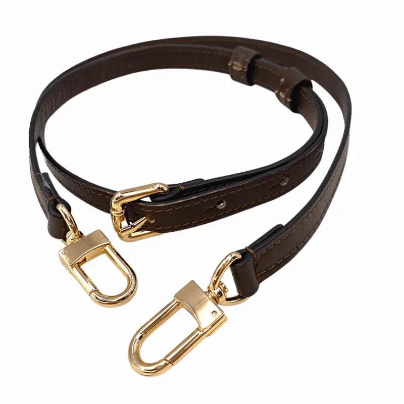 Tracolla Per Borsa|Borse A Tracolla>Made in Italy Tracolla amovibile in pelle testa di moro con hardware oro