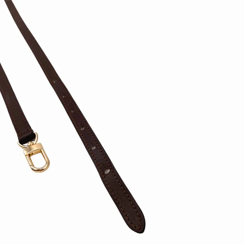 Tracolla Per Borsa|Borse A Tracolla>Made in Italy Tracolla amovibile in pelle testa di moro con hardware oro