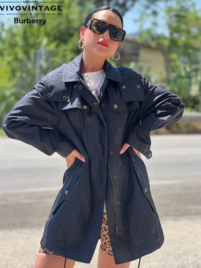Abbigliamento>Burberry Trench blu tg 40