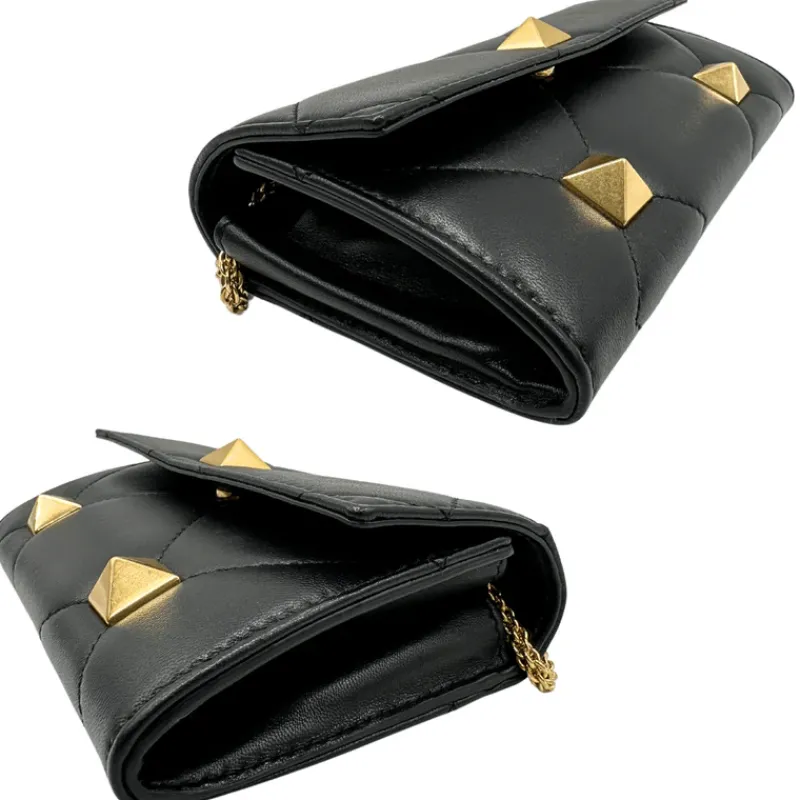 Portafogli|Borse A Tracolla>Valentino Garavani Wallet on chain Roman Stud VG